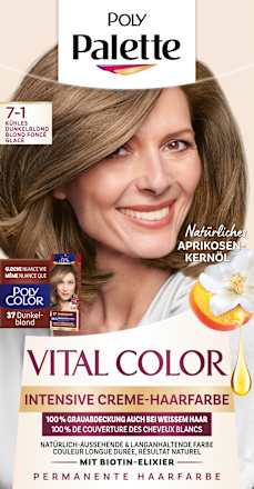 VITAL COLOR Creme Haarfarbe – Nr. 7-1 Kühles Dunkelblond Palette Intensive Color Creme