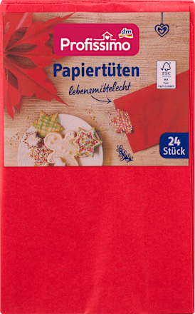 Papirnate vrečke za živila in ustvarjanje - rdeče Profissimo