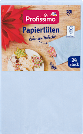 Papirne vrećice za hranu, 20,5 x 12,5 cm - crvena Profissimo