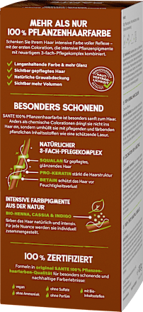 Haarfarbe Pflanzen Maronenbraun SANTE NATURKOSMETIK