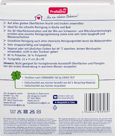 Gobaste krpe za gospodinjstvo iz mikrovlaken Profissimo