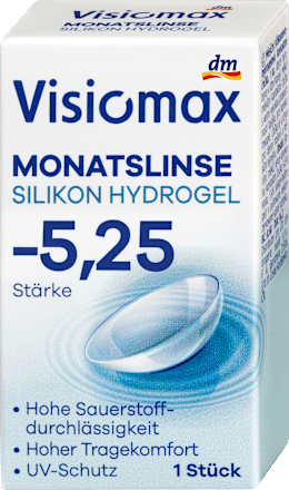 Lentilă lunară din silicon-hidrogel, putere -5,25 dioptrii Visiomax