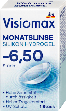 Lentile lunare din hidrogel siliconic Dioptrie -6,50 Visiomax