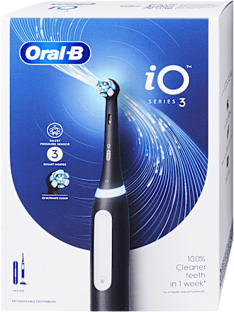 Elektromos fogkefe iO3 Black utazótokkal Oral-B