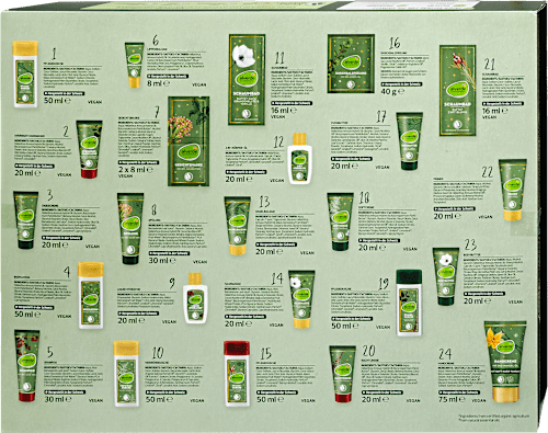 Adventi kalendárium natúrkozmetikai termékekkel alverde NATURKOSMETIK