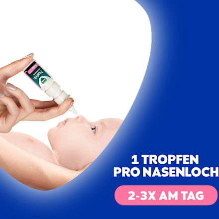 Wick Nasivin Dosiertropfer ohne Konservierungsstoffe Baby 0,1 mg/ml Oxymetazolinhydrochlorid Nasentropfen, Lösung WICK