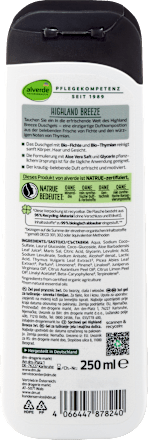Gel de duș 3 în 1 Highland Breeze alverde NATURKOSMETIK MEN