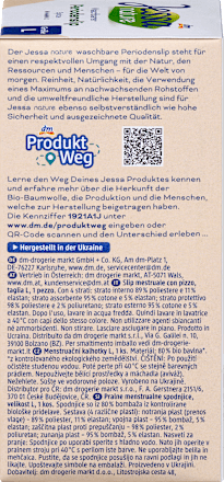 menstrualne perive gaćice s čipkom, veličina L – crna Jessa