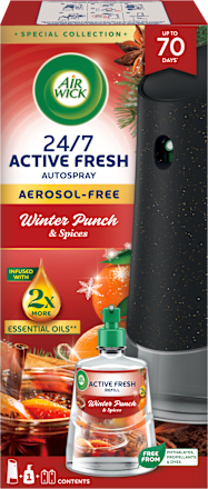 Difuzér a náplň do osviežovača vzduchu 24/7 Active Fresh Zimný punč Air Wick