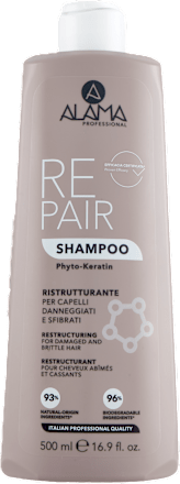 Shampoo Repair ristrutturante per capelli daneggiati e sfibrati ALAMA PROFESSIONAL
