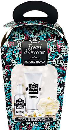 EdT, tusfürdő és fürdőszivacs ajándékcsomag Tesori d'Oriente