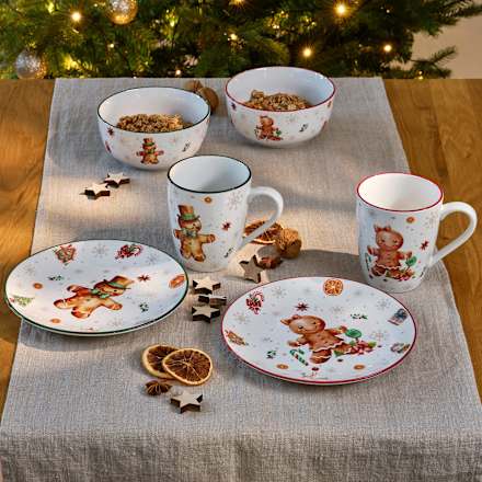 Teller Lebkuchenmännchen mit Zylinder Dekorieren & Einrichten