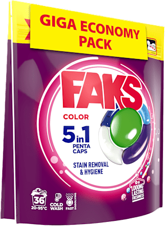 Kapsule za pranje rublja 5u1 Color, 2 x 36 kom. FAKS
