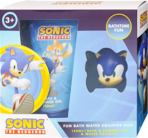 Hab és tusfürdő ajándékcsomag játék spriccelővel SONIC