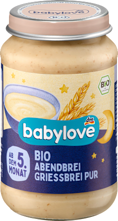 Abendbrei Grießbrei Pur ab dem 5. Monat babylove