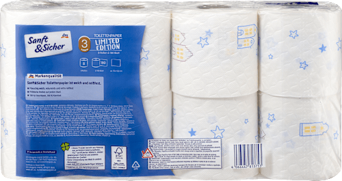 Toilettenpapier Design 3-lagig (8x180 Blatt) sortiert Sanft&Sicher