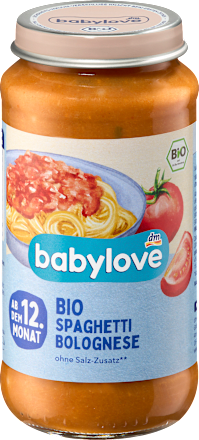 Menü Spaghetti Bolognese ab dem 12. Monat babylove