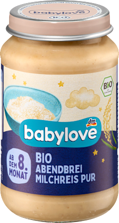 Abendbrei Milchreis pur ab dem 8. Monat babylove