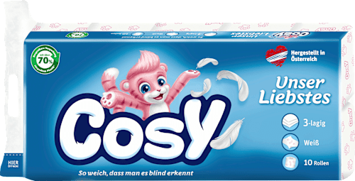 Toilettenpapier weiß 3-lagig Cosy