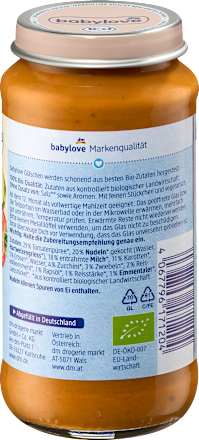 Menü Gemüse Nudelauflauf ab dem 12 Monat babylove