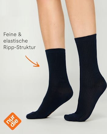 Socken mit Ripp-Optik & Modal, schwarz + rosa Gr. 39-42 nur die