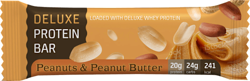 Протеинов бар с фъстъци и фъстъчено масло Deluxe NUTRIM