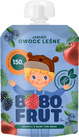 Mus jabłko, owoce leśne BOBO FRUT