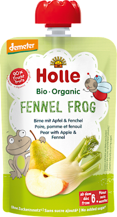 Quetschie Fennel Frog Birne mit Apfel & Fenchel ab dem 6. Monat Holle