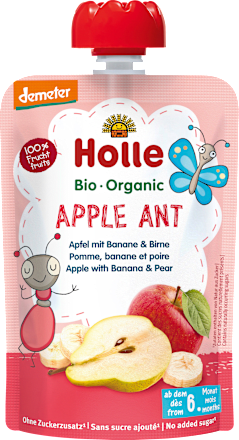 Quetschie Apple Ant Apfel mit Banane & Birne ab dem 6. Monat Holle