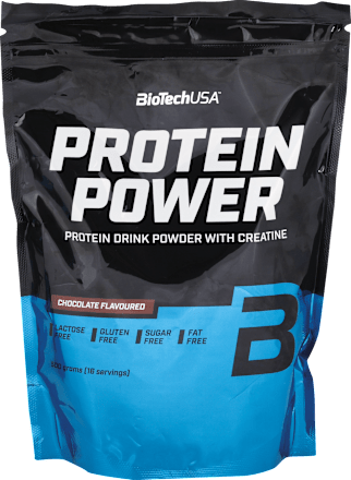 Čokoládový proteínový nápoj v prášku Protein Power s kreatínom BioTechUSA