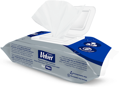 Papier toaletowy nawilżany for Men Velvet