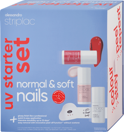 UV štartovacia súprava Striplac - Normal & Soft Nails alessandro