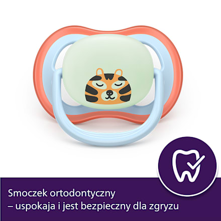 Smoczek uspokajający Ultra Air Nighttime 0-6m, chłopiec, świecący w ciemności PHILIPS AVENT