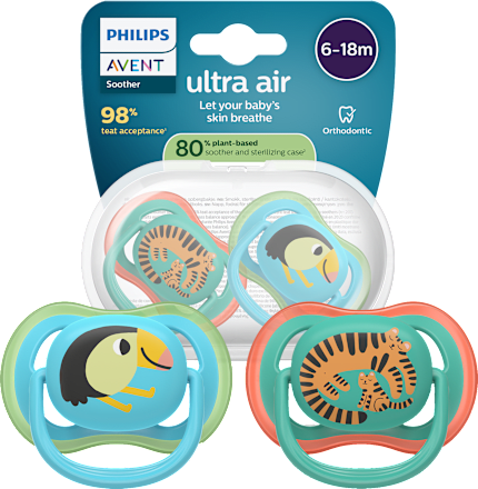 Smoczek uspokajający Ultra Air 6-18m, chłopiec PHILIPS AVENT
