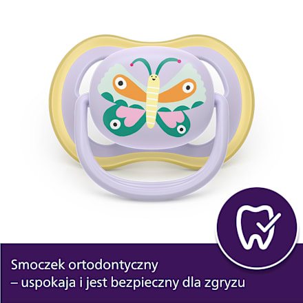 Smoczek uspokajający Ultra Air 0-6m, dziewczynka PHILIPS AVENT