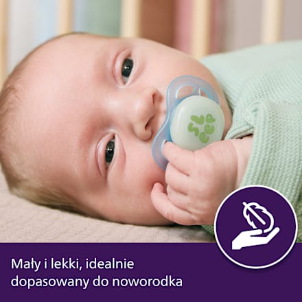 Smoczek uspokajający Ultra Start Nighttime 0-2m, świecący w ciemności, ortodontyczny, chłopiec PHILIPS AVENT