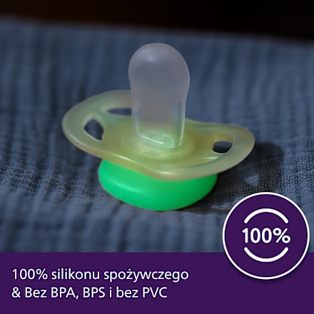 Smoczek uspokajający Ultra Start Nighttime 0-2m, świecący w ciemności, ortodontyczny, chłopiec PHILIPS AVENT