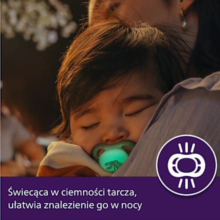 Smoczek uspokajający Ultra Air Nighttime 6-18m, neutral, świecący w ciemności PHILIPS AVENT