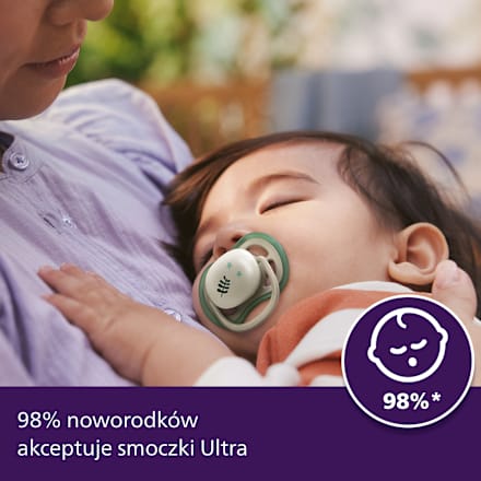 Smoczek uspokajający Ultra Air Nighttime 6-18m, neutral, świecący w ciemności PHILIPS AVENT