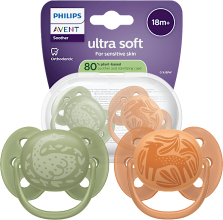 Smoczek uspokajający Ultra Soft 18m+, neutral PHILIPS AVENT