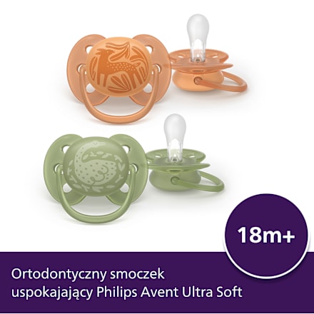 Smoczek uspokajający Ultra Soft 18m+, neutral PHILIPS AVENT