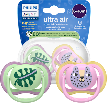 Smoczek uspokajający Ultra Air 6-18m, dziewczynka PHILIPS AVENT