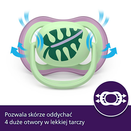 Smoczek uspokajający Ultra Air 6-18m, dziewczynka PHILIPS AVENT