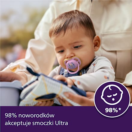 Smoczek uspokajający Ultra Air 6-18m, dziewczynka PHILIPS AVENT