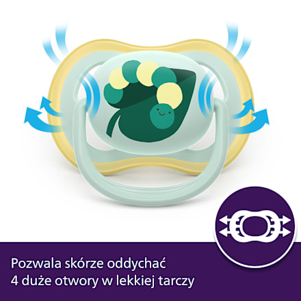 Smoczek uspokajający Ultra Air 0-6m, chłopiec PHILIPS AVENT