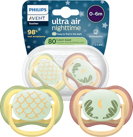 Smoczek uspokajający Ultra Air Nighttime 0-6m, neutral, świecący w ciemności PHILIPS AVENT