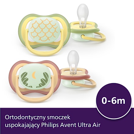 Smoczek uspokajający Ultra Air Nighttime 0-6m, neutral, świecący w ciemności PHILIPS AVENT