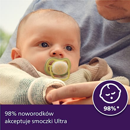 Smoczek uspokajający Ultra Air Nighttime 0-6m, neutral, świecący w ciemności PHILIPS AVENT