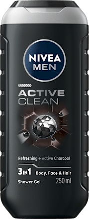 Душ гел Active Clean 3в1 NIVEA MEN