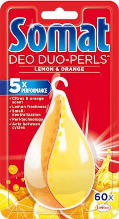 osvěžovač do myčky Deo Duo Perls s vůní citronu a pomeranče Somat